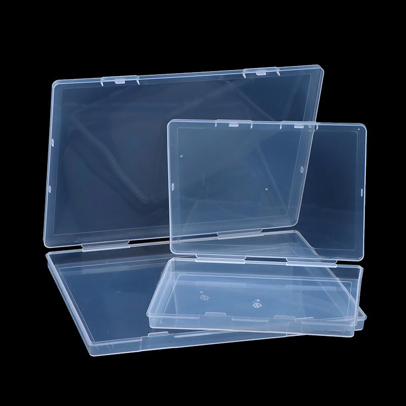 Plastic Storage Box Large Capacity Transparent Durable File Organizer Stackable Case for Home Office School Paper Storage
