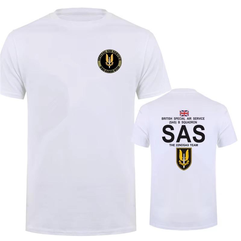 T-shirt Militare SAS Cecchino Uomo Maglietta Esercito per Uomo Operazioni Militari Speciali Manica Corta Cotone Uomo Estate T-shirt
