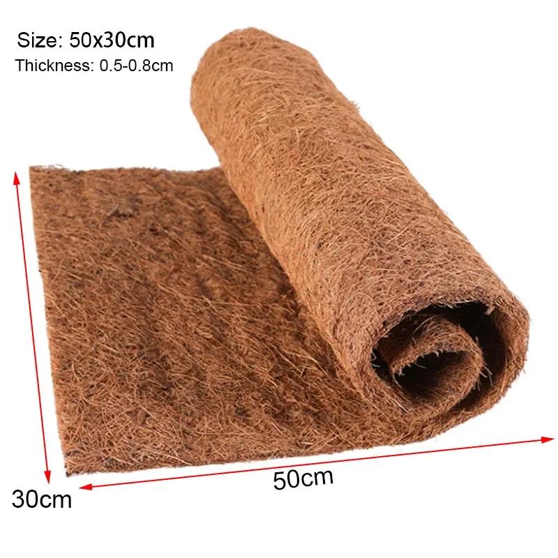 

50x30cm Natural Crawling Pet Mat Material Turtle Breeding Box Landscaping Rainforest Tank Scenery Natural Coconut Palm Mat