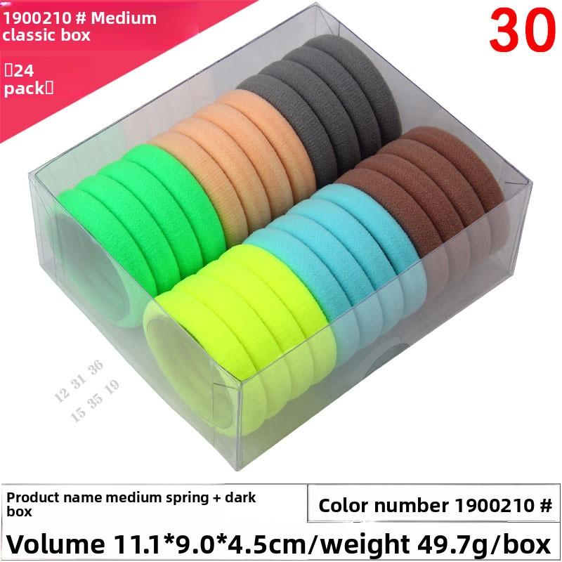 High-elasticity Box Towel Hair Band Fresh Hyuna Colorful Hair TieTowel Band Candy-colored Rubber Band