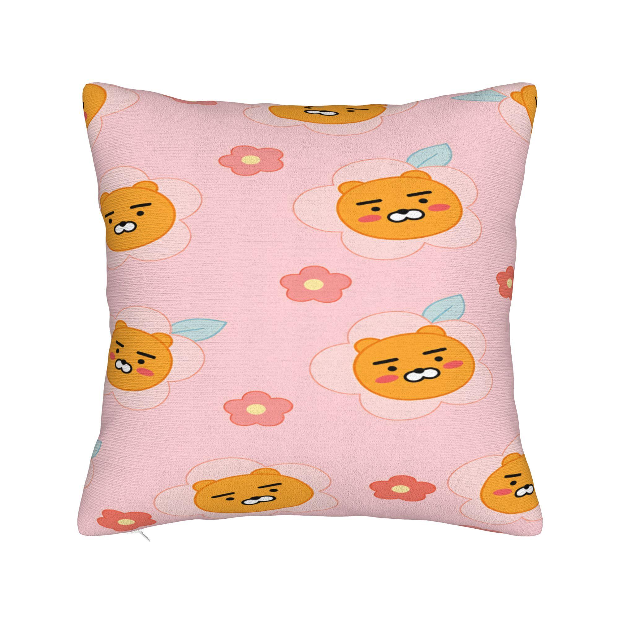 

K-Kakaos F-Friends Choonsiks Pillow Cover Soft Cushion Cover Cute Funny Pillow Case For Couch Sofa Bedroom 12x12Inch