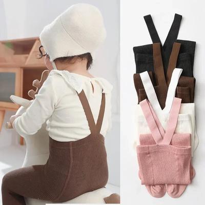 Elastic Tights for Girls Cotton Suspender Pantyhose Leggings for Kids Baby Stockings Spring Autumn Infant Socks Toddler Tights
