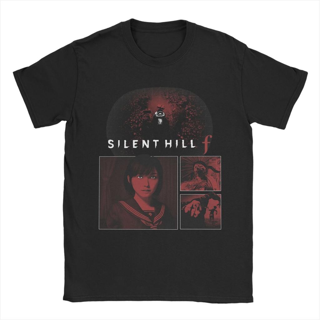 Silent Hill F Logo Men T Shirt  Casual Tees Short Sleeve Crew Neck T-Shirts Pure Cotton Classic Tops