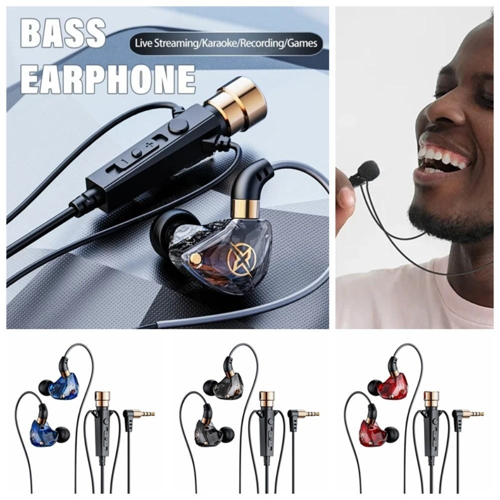 With Mic Wired Earphone 3.5mm Wired Headset Sport Headphone In Ear Earphones  Live Stream
