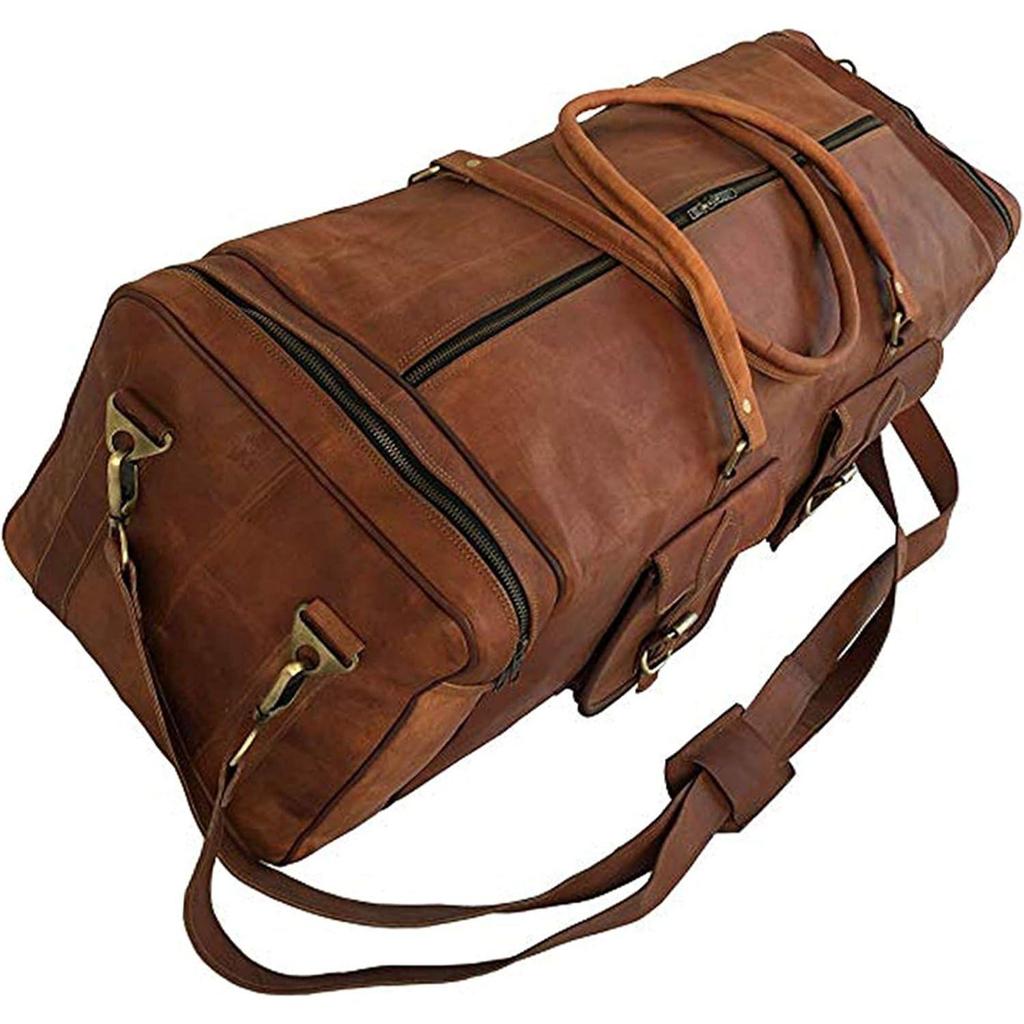 Cuero LEATHER DUFFEL WITH TOILETRY BAG TRVELLING COMPLETE COMBO WITH NICE TOILETRY AND GREAT DUFFEL