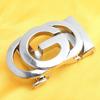 **Hongsheng Men's Zinc Alloy Automatic Belt Buckle with Classic Logo**