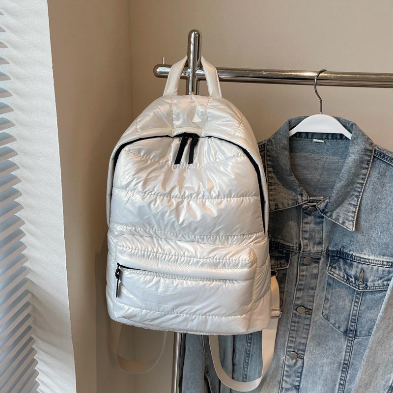 Модный женский хлопковый рюкзак повседневный универсальный большой вместимости легкий грязно-белый 1980₽