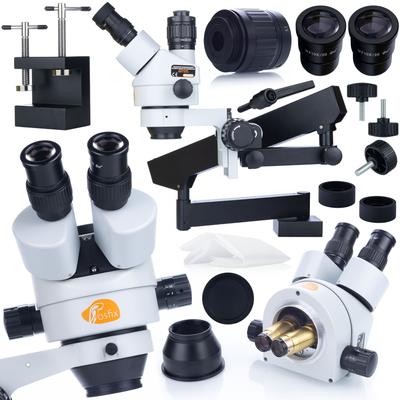 Trinokularer Stereomikroskop Neptune Pro MSNP-T-WDMS1 – Stativarm | Zoombereich 7x-45x | 360° drehbarer Kopf