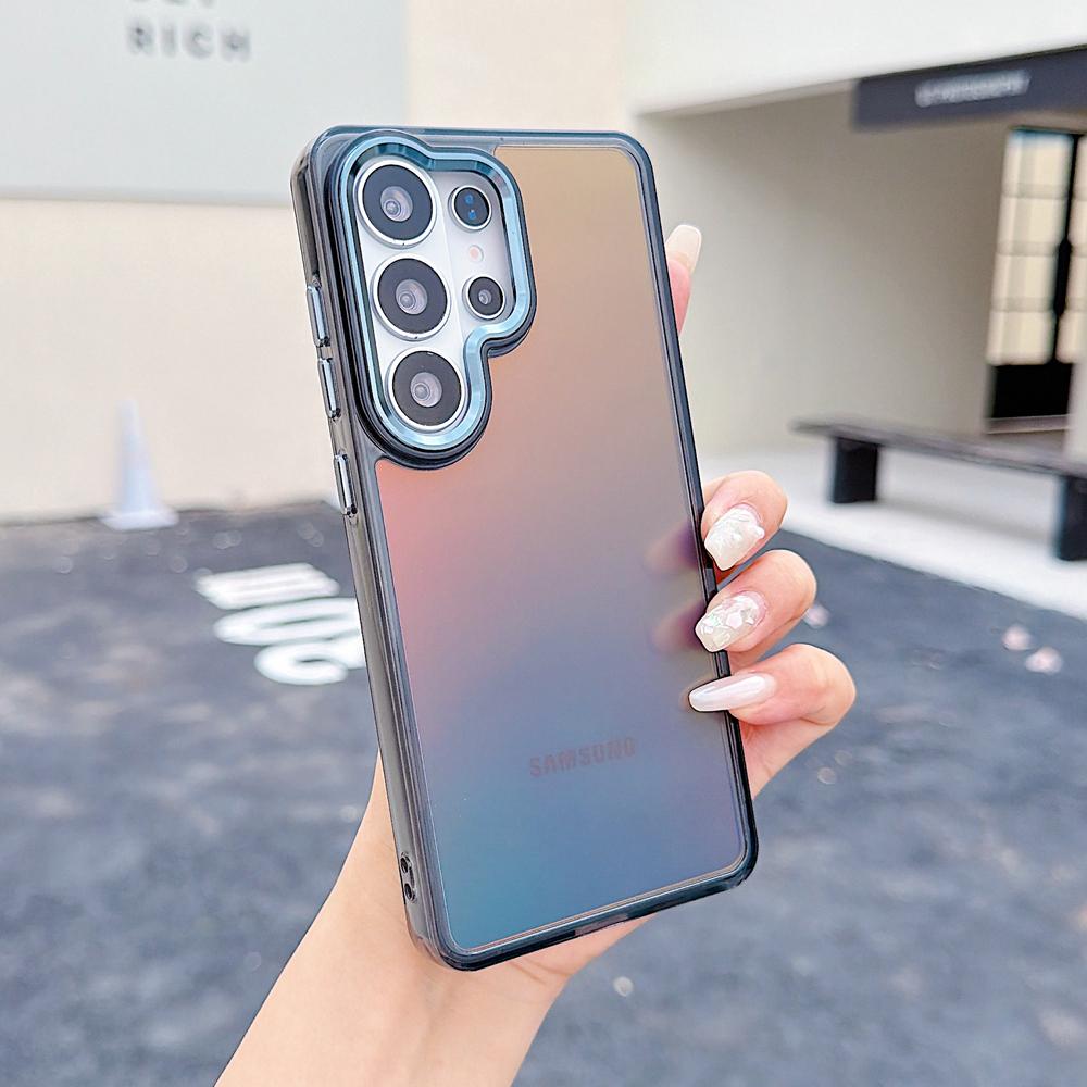 KEYSION Laser Gradient Colorful Phone Case for Samsung Galaxy S24 S25 S26 Ultra 5G S26+ S25 FE TPU+PC Shockproof Back Cover