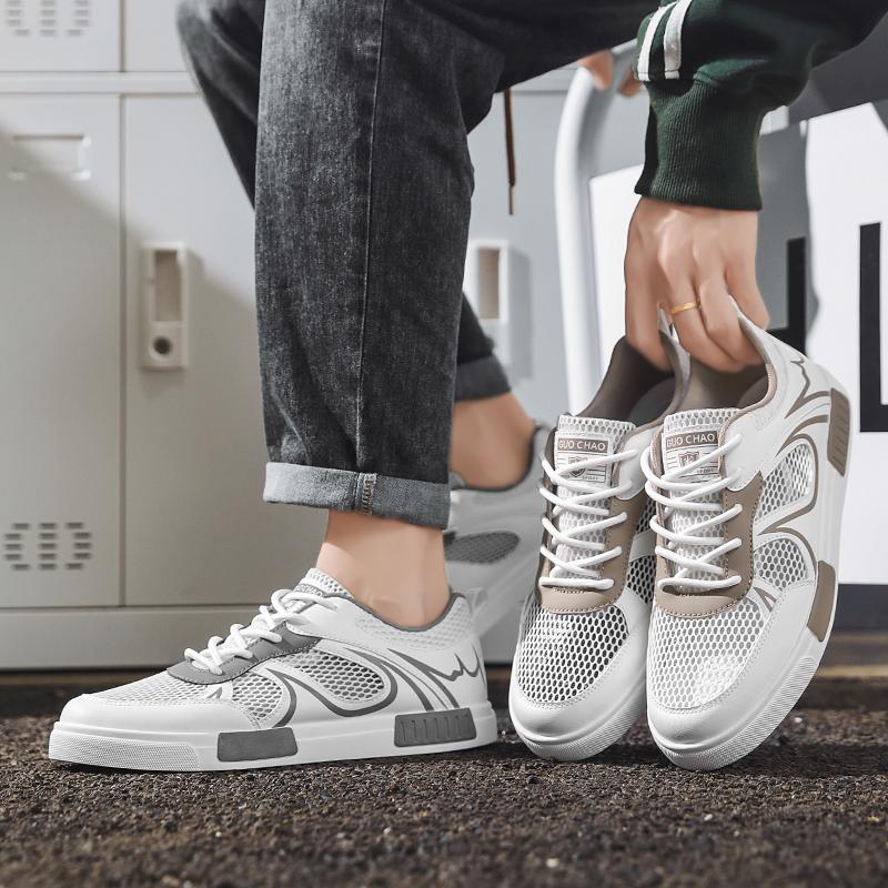 Heren Sportschoenen Zomer Ademend Casual Skateboard Schoenen Plus Size Witte Hardloopsneakers Schoenen voor Studenten