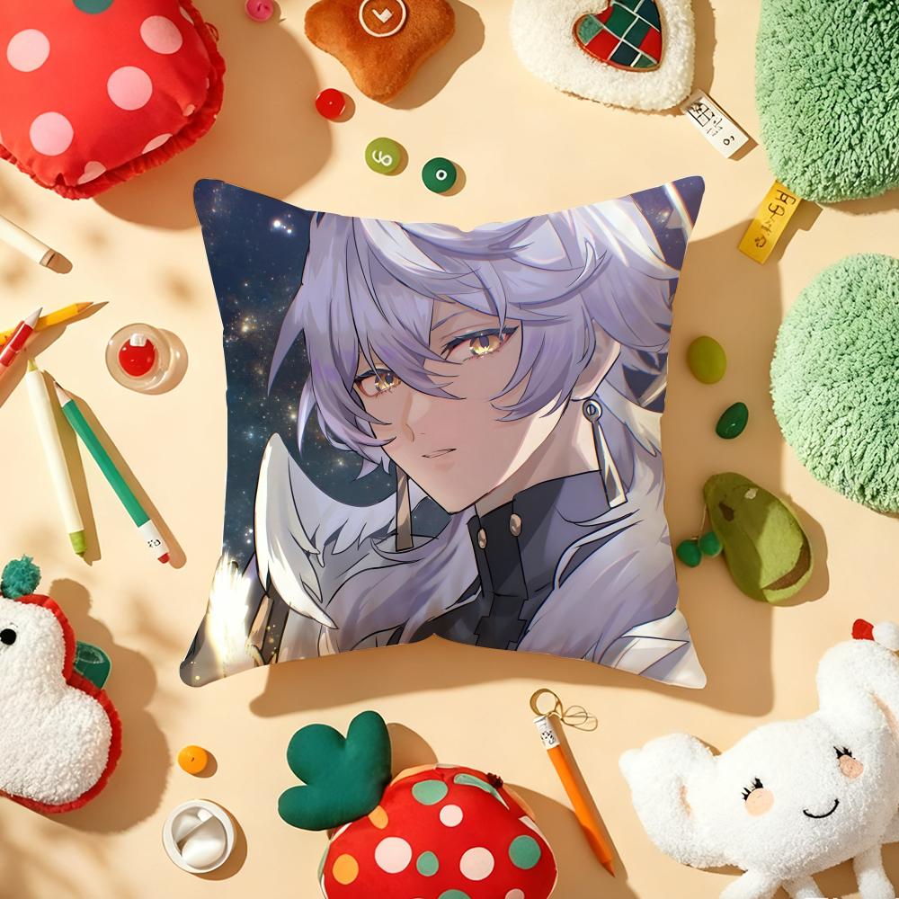 

H-Хонкай С-Звездный Путь Воскресенье Наволочка Плюшевая Ткань Мягкая С Двусторонней Печатью Диван Теплая Зима Дом Подарок Подушка Чехол 12x12Inch