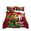 Weihnachts-Bettwäsche Dreiteilig Digitaldruck Bettlaken Bettbezug