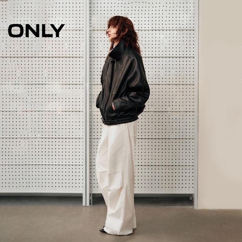 ONLY Women's Tencel Blend Wide-Leg Cargo Pants