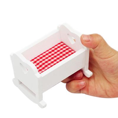 1:12 Miniaturowy domek dla lalek Kołyska dla dziecka Łóżeczko dziecięce Łóżeczko dziecięce Meble dekoracyjne Zabawka