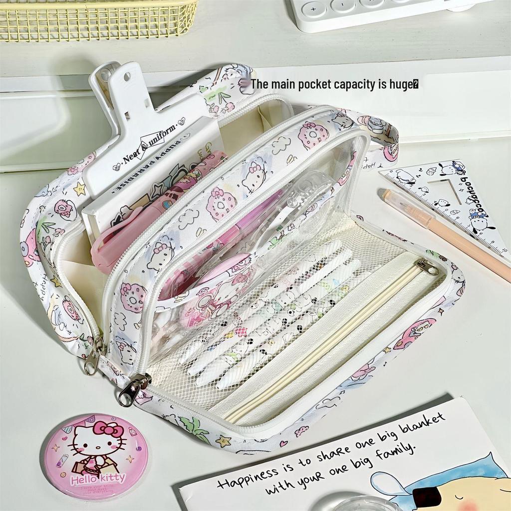 Japanese Style Handbag-Inspired Folding Pencil Case, Large Capacity, Girlish Design