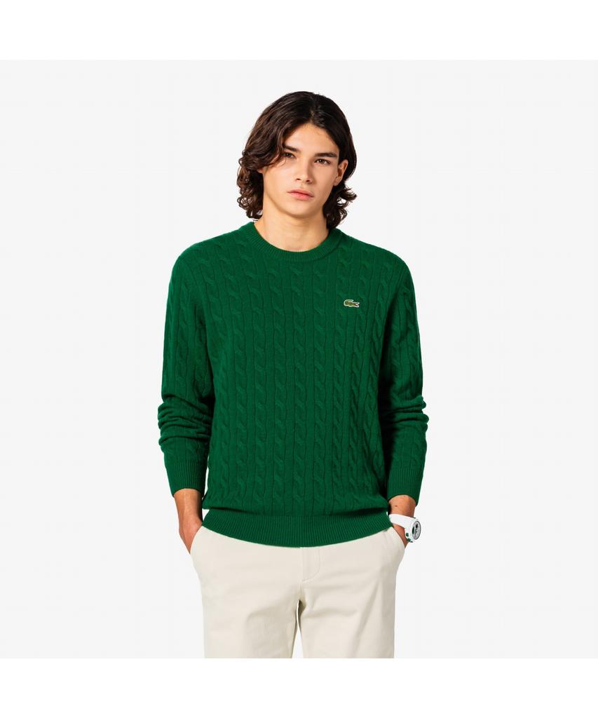 LACOSTE Men'S Cable Crew Neck Pullover Ah816E-55N 132