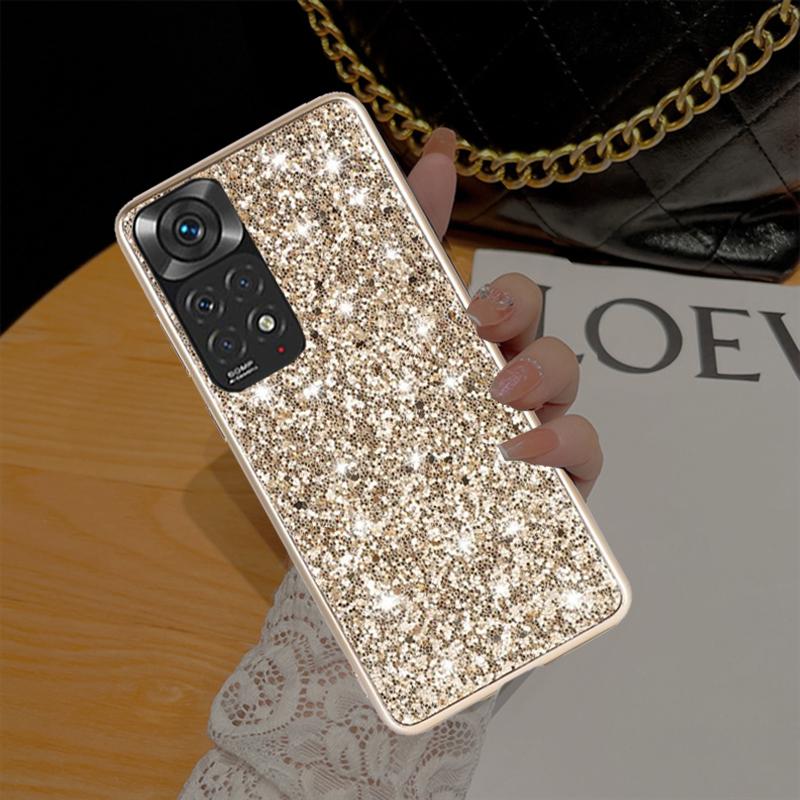 Luxusní pouzdro na telefon Bling Glitter pro Xiaomi Redmi Note 11 10 9 Pro 11S 10S 9S Poco X3 NFC Pro měkký TPU kryt