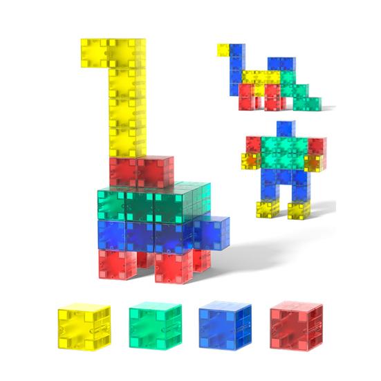 32/64/96Pcs/Set Magnetic Cube Building Block Preschool Learning Educational Colorful Building Brick Construction
