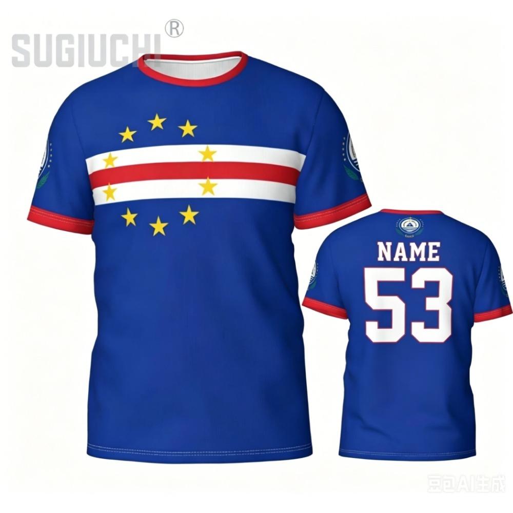 Individuelle Name Nummer Kap Verde Flagge Emblem T-Shirts Für Männer Frauen T-Shirts Team Kleidung Fußball Fans Geschenk