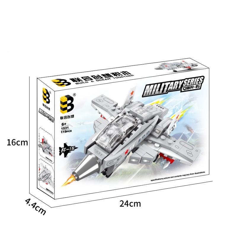 Jet Fighter Simulated Assembly Building Block Model Ornament Children Toy