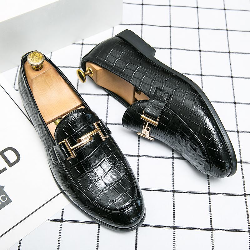 High Quality Casual Leather 38~48 Designer Mens Dress Wedding Black Fashion Office Business Loafers Formal Shoes For Men