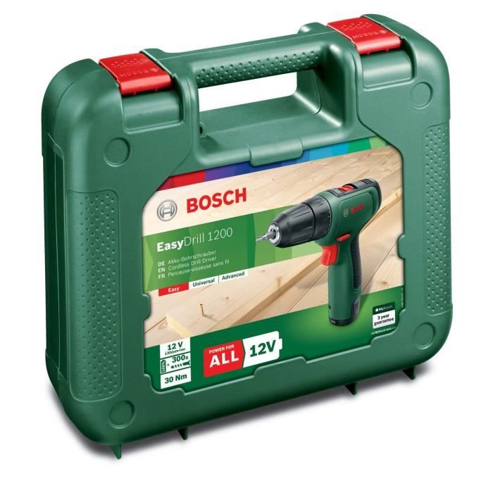 Bosch Cordless Drill/Driver - EasyDrill 1200 (Supplied with 1 18V-1.5Ah Battery + Charger)