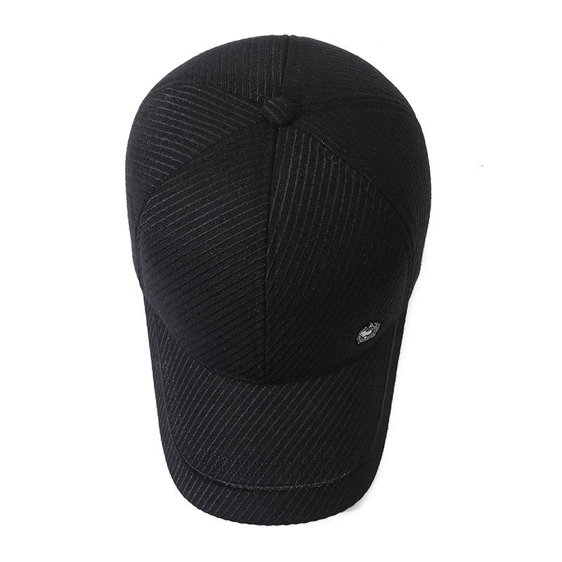 Mittleres Alter Kappe Herren Herbst Winter Baseballmütze Warmer Gehörschutz Alter Mann Baumwollkappe Outdoor Samt Dicke Schirmmütze