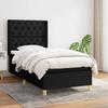 3132187 vidaXL Divan Bed and Mattress Black 80x200 Cm Fabric