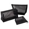 1pcs Unisex Mesh Clear Cosmetic Bags Small Large Black Makeup Bag Portable Travel Toiletry Organizer Case Lipstick Storage Pouch