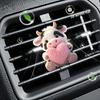2D Flat Cow Car Vent Clip Decorative Diffuser (fragrance Not Included), Car Interior Decoration, Aromatherapy Clip, Ideal for Holiday Gifts