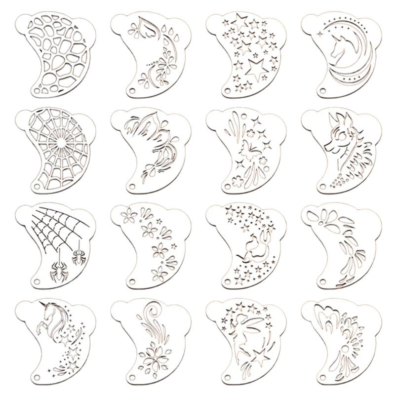 Face Art Templates with Smooth Surfaces Drawing Stencils for Easy Cleaning and Professional Cosmetic Applications