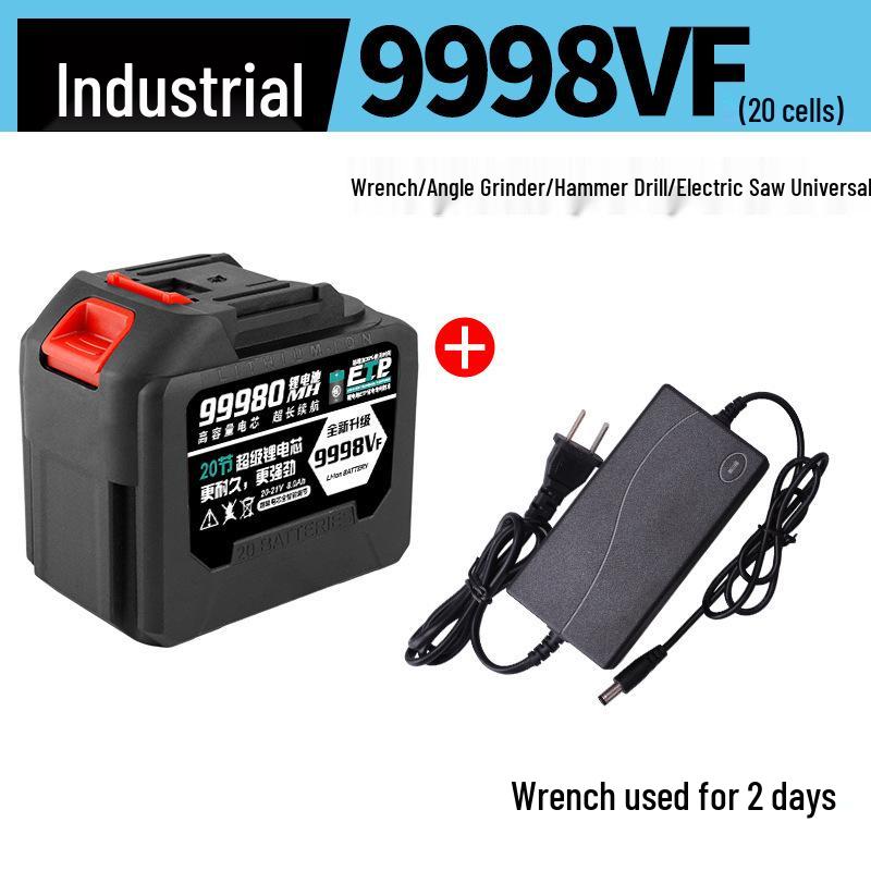Universal Large-Capacity Lithium Battery for Electric Tools: Wrench, Hammer, Drill, Makita Grinder, Chainsaw