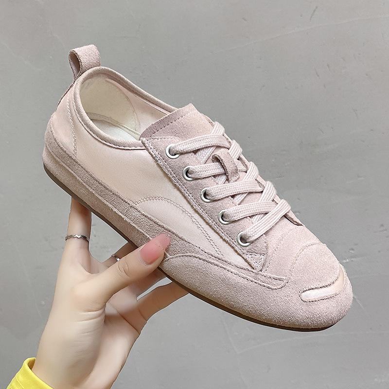 

2025 spring new niche retro canvas shoes lace-up color matching Forrest Gump shoes casual shoes versatile board shoes 35
