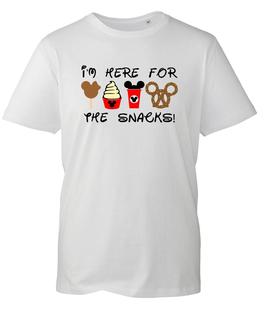 I'm Here For The Snacks T-Shirt Funny Ice-cream Shakes Lovers Mouse Spoof Foody