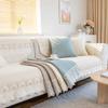 Jacquard Sofa Cover Wash All Cotton Living Room Sofa Cushion New Non-Slip Simplicity Solid Colour Universal Cushion Sofa Cover