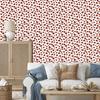Heart Wallpaper White, Red, Coral and Light Gray 50x1000