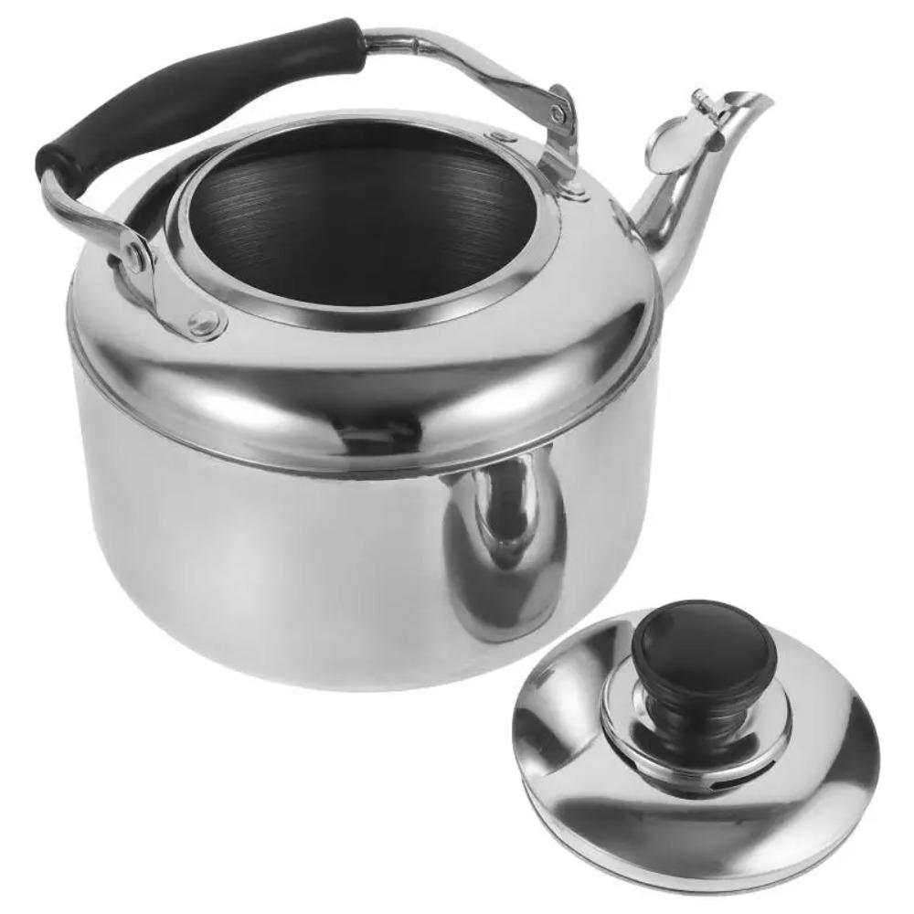 Large Capacity Stainless Steel Kettle Anti-scalding Handle Teapot Whistling Kettle  Camping