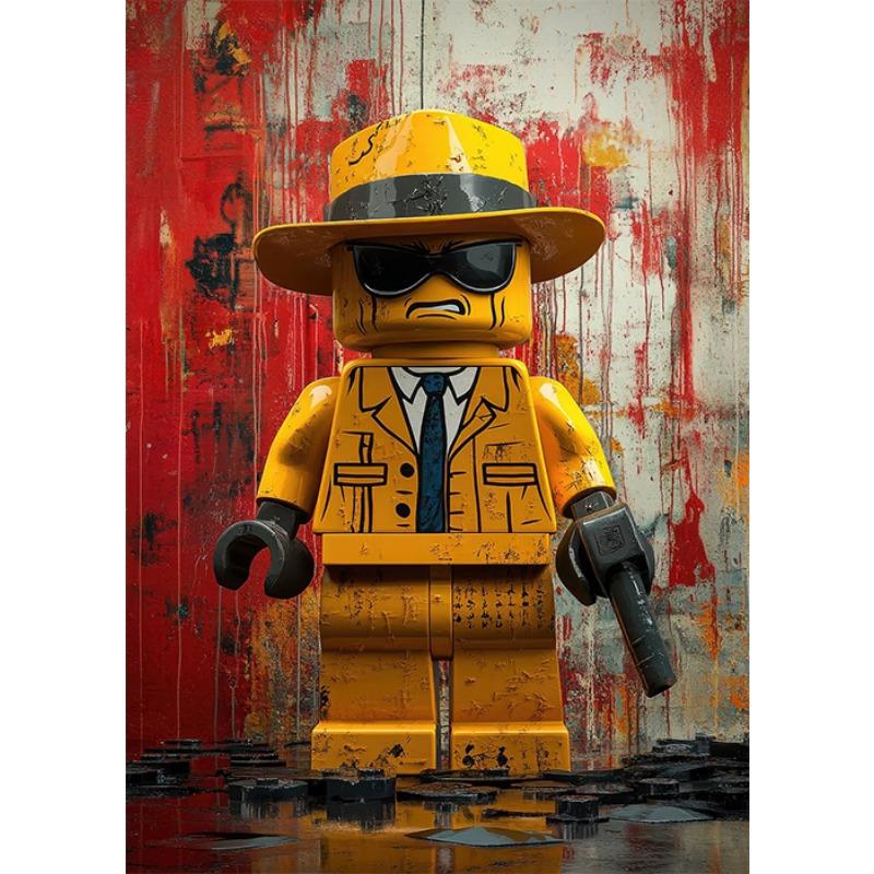 

Artsy Style Street Graffiti Abstract Builder Ninja Footballer Chef Hipster Poster Canvas Painting Wall Pictures Home Room Decor 21cm×30cm NoFrame