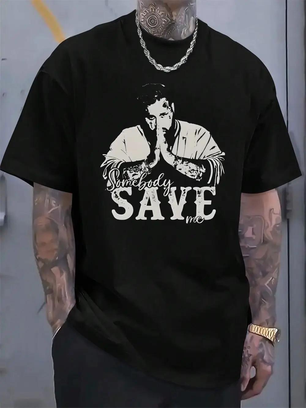 Edgy Graphic T-shirt - Somebody SAVE Me Print S