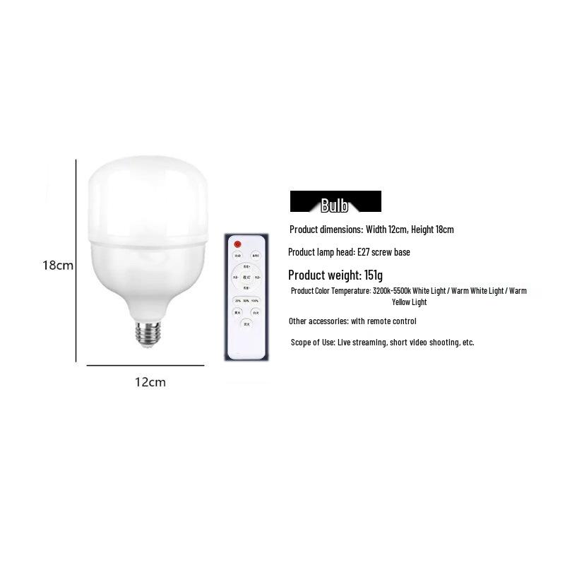 E27 Screw Base Softbox Light Kit for Photo Studio and Live Streaming