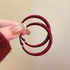 Ankela Orecchini a cerchio grandi e rotondi rossi per donna, semplici e alla moda, con cerchio geometrico iperbole, orecchini a cerchio Huggie, gioielli Brincos Bijoux, regalo
