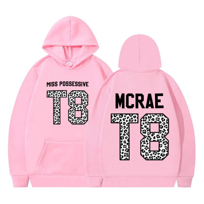 Tate McRae Tour T8 Leopardí grafická mikina s kapucí Pánská Dámská Módní Oversized Pulovr Dlouhý rukáv Hip-hopové Mikiny Hot Sale 2025