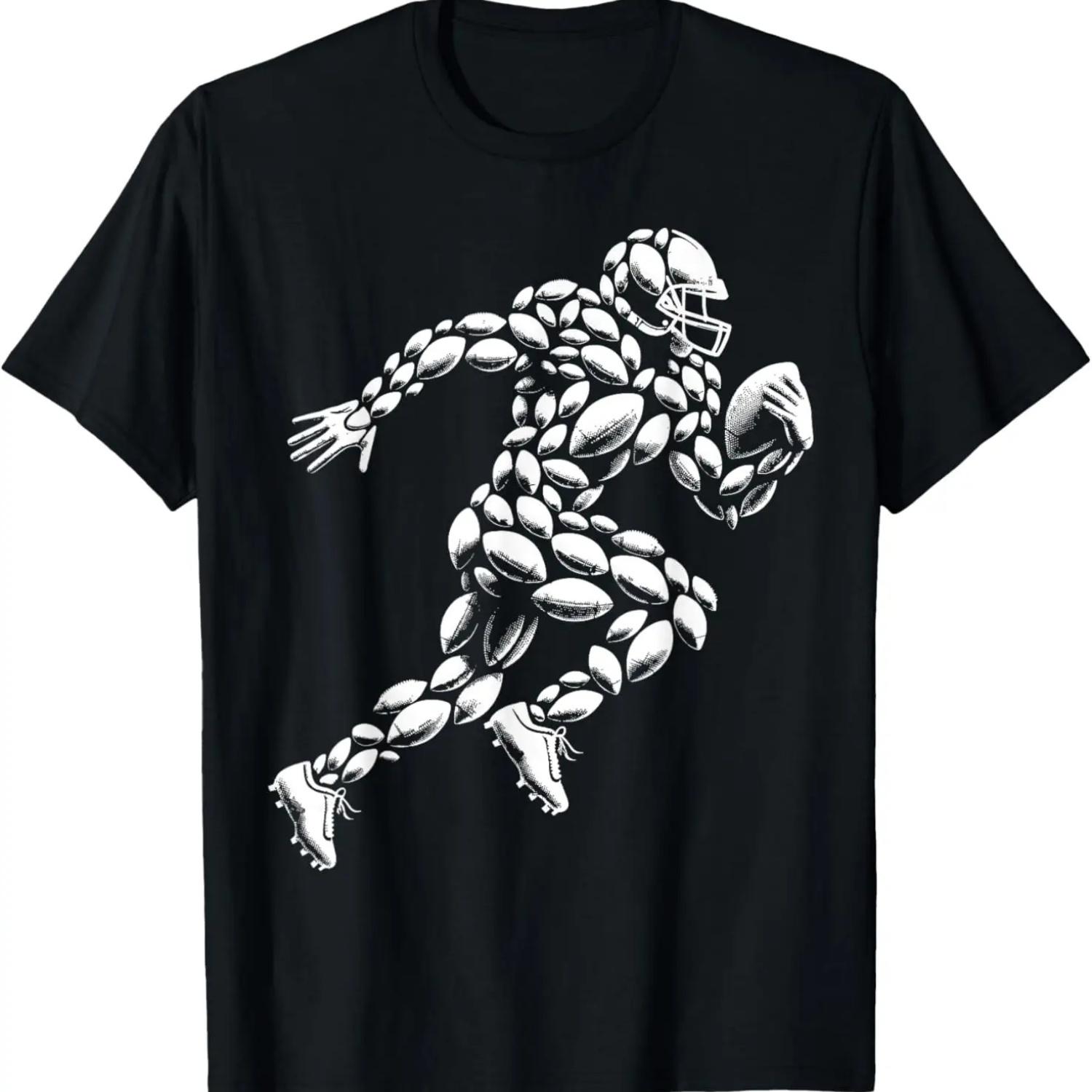 

Football Player Design With Football Balls - Women Men Kids T-Shirt S чёрный