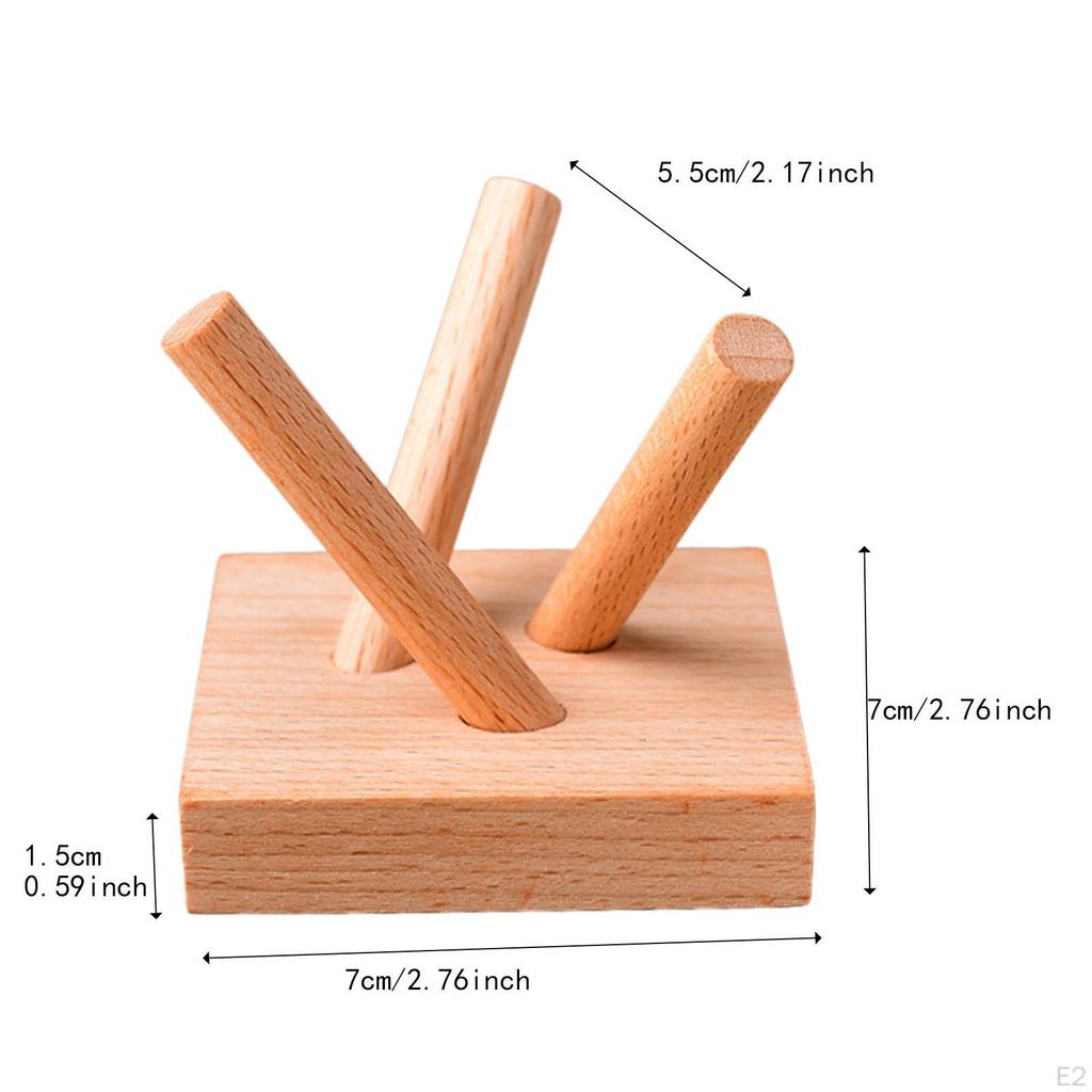 Display Stand with Wood Rock Holder, Tabletop Pedestal for Farmhouse Kitchen