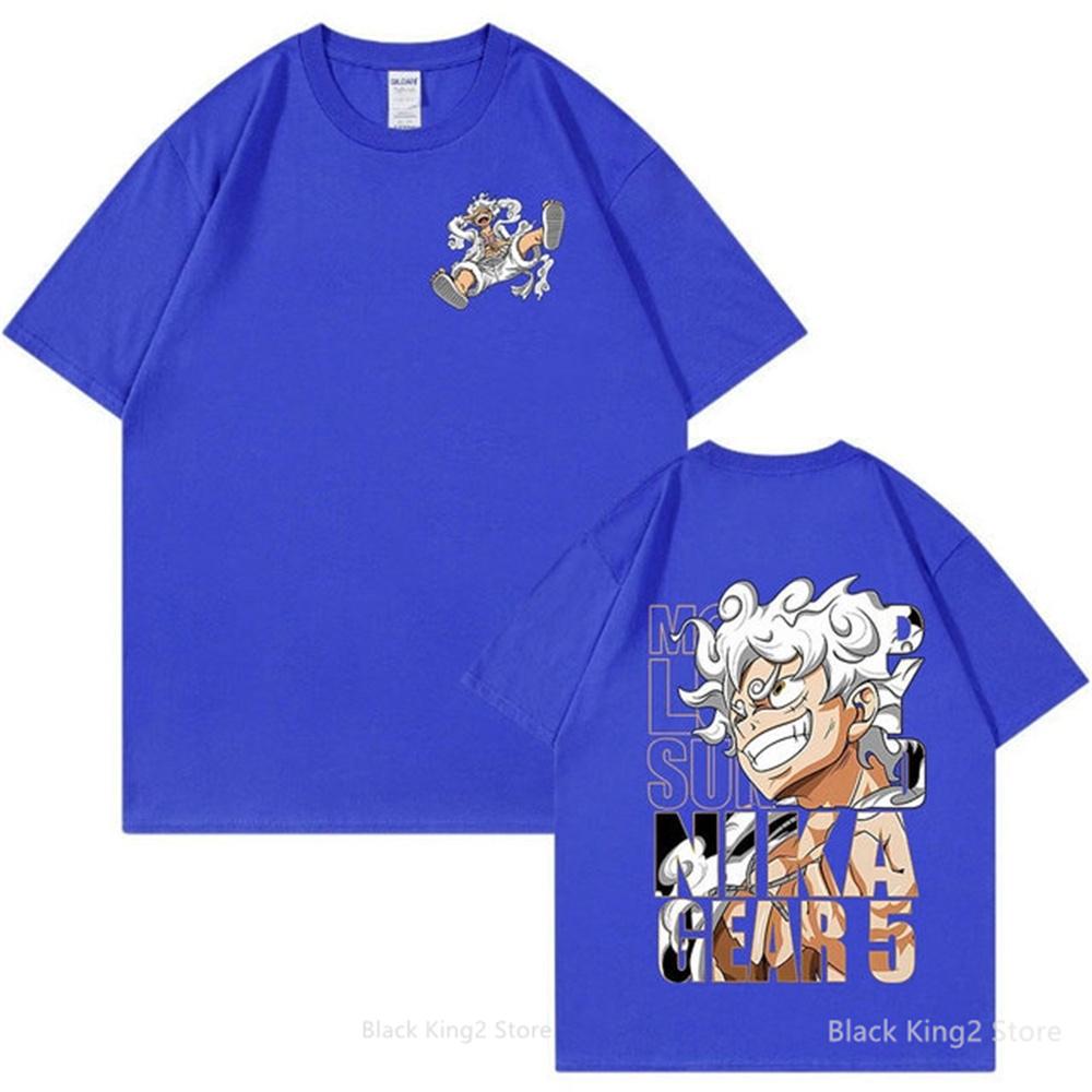 One Piece Unisex's T-Shirt Monkey D.Luffy Sun God Nika Gear 5 Unisexga Graphic T Shirt Cotton Short Sleeve Tops Street  Unisex Clothing Unisex