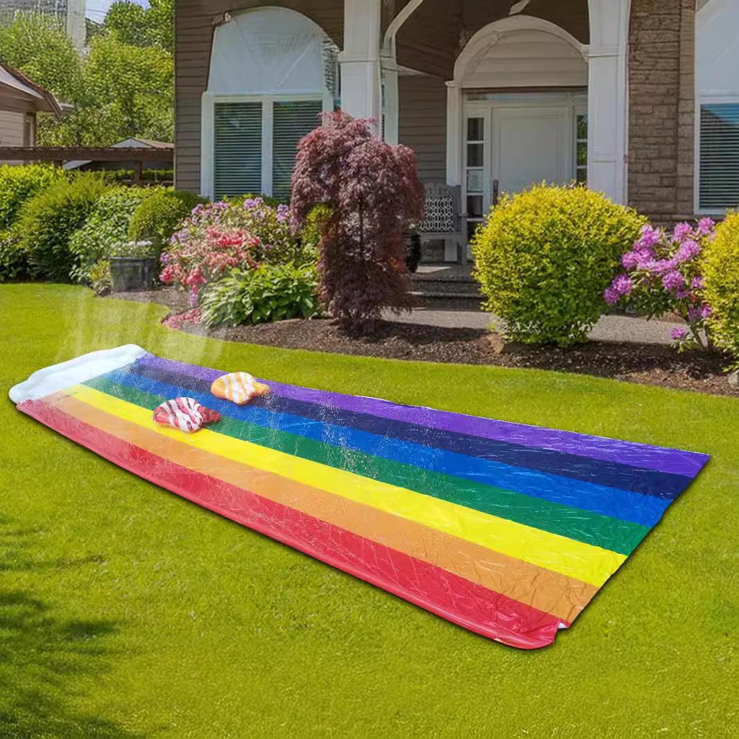 Double Rainbow Kids Outdoor Water Slide Play Toy белый