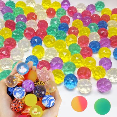 15PCS Children Bouncing Balls 25mm Rubber Elastic Jump Ball Float Ball Mixed Style Indoor and Outdoor Toy Birthday Gift TMZ