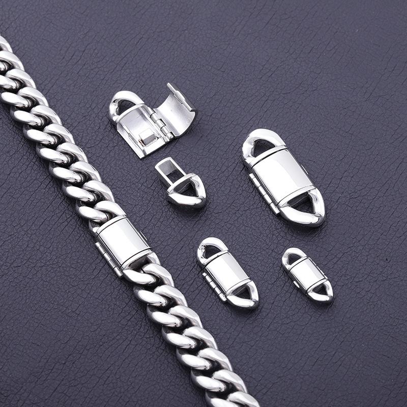 Edelstahl Cuban Link Kette Verschlüsse Schnalle Verbinder Für Hip Hop Kette Armband Halskette Schmuckherstellung Diy Zubehör