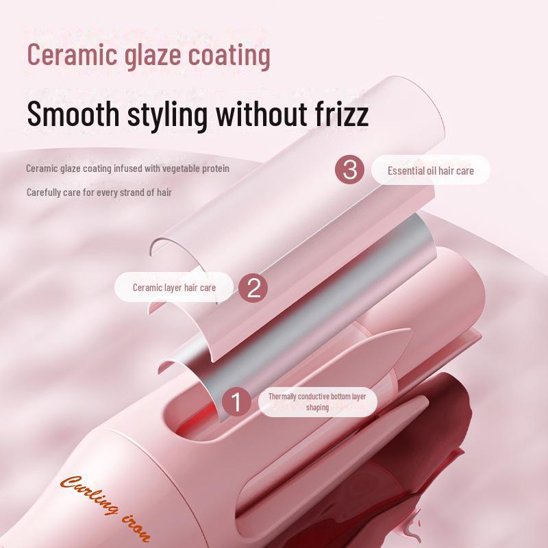 32mm Automatic Curling Iron with Ionic Technology - Gentle On Hair, Perfect for Big Waves and Water Ripple Styles.