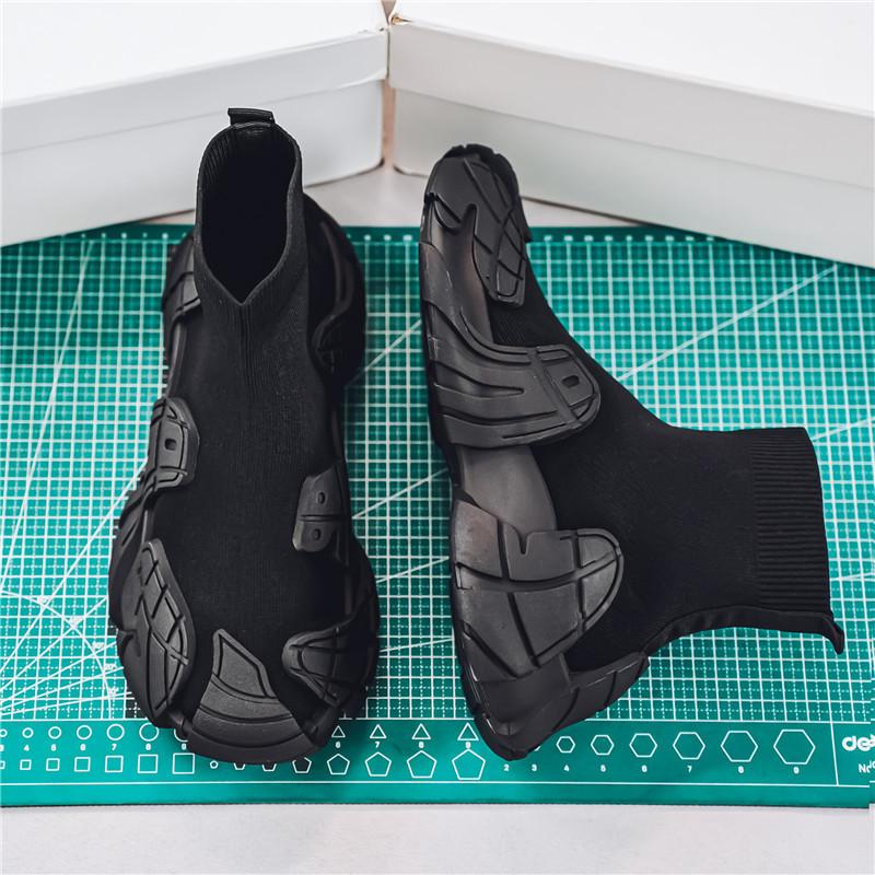 

2024 autumn new men s shoes breathable mesh fly-woven shoes sports shoes dad shoes men s large size 4546 trendy shoes 46 чёрный